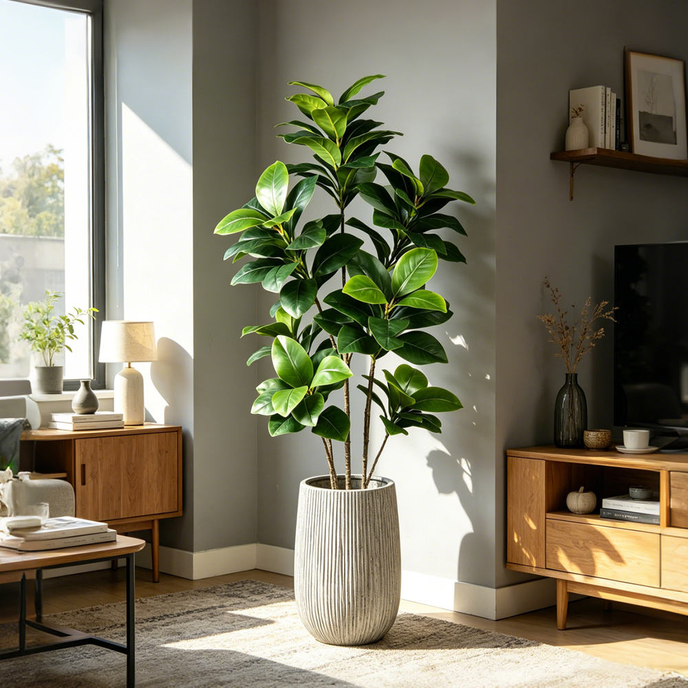 Fiddle Leaf Fig - 74-140cm 대형 인조 반얀트리 열대 피클리스