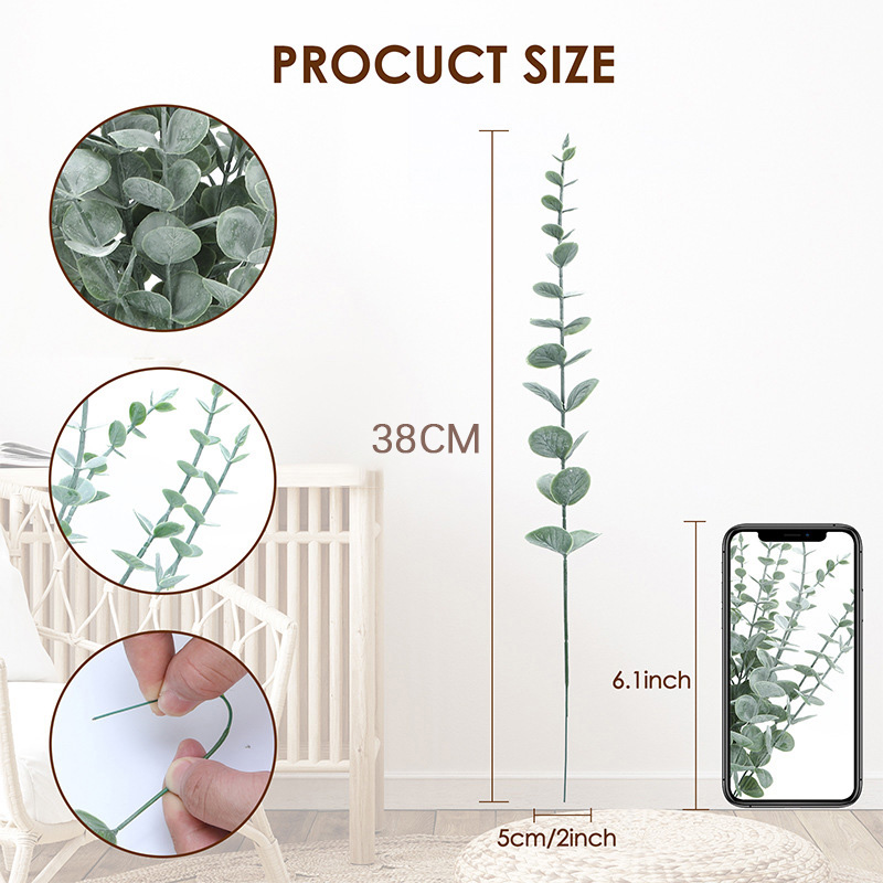 20pcs 인공 유칼립투스 줄기 잎 녹색 유칼립투스 지 - Fiddle Leaf Fig 리뷰 및 가격