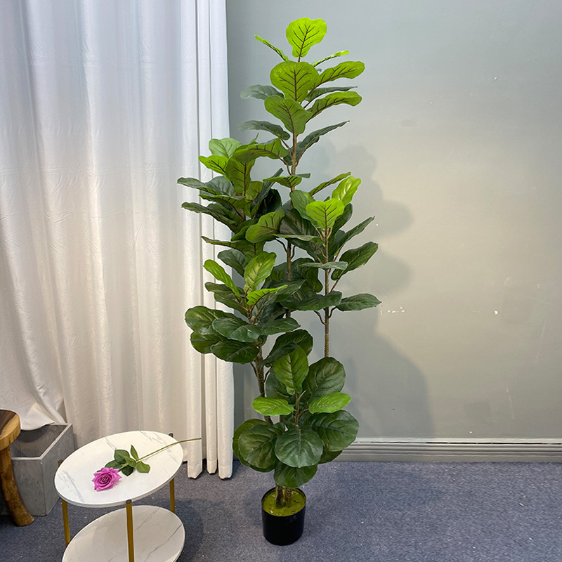 대형 피커스 나무 인공 식물, 가짜 나무, 플라스틱 반 - Fiddle Leaf Fig 리뷰 및 가격