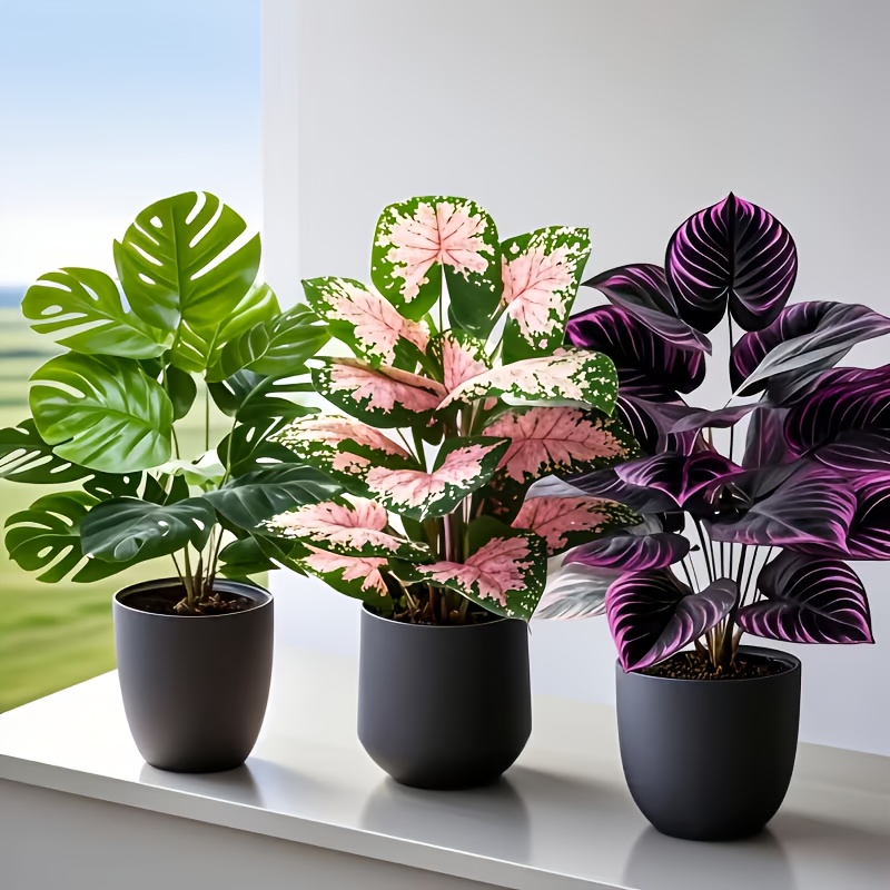 3종 혼합 인조 식물 세트 대형 핑크 몬스테라 인조 야 - Fiddle Leaf Fig 리뷰 및 가격