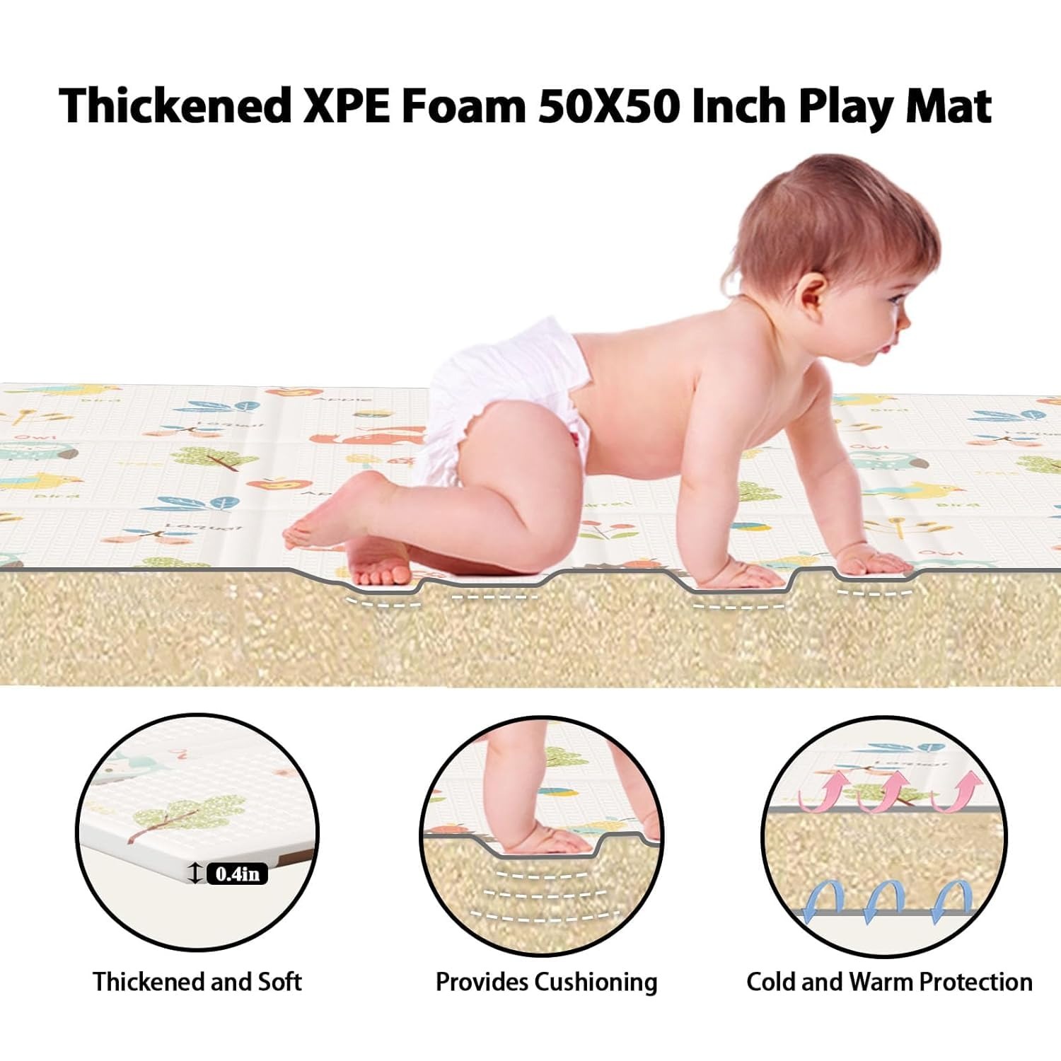 아기 놀이 매트 양면 접이식 만화 패턴 크롤링 매트 방 - Repotting Mat 리뷰 및 가격